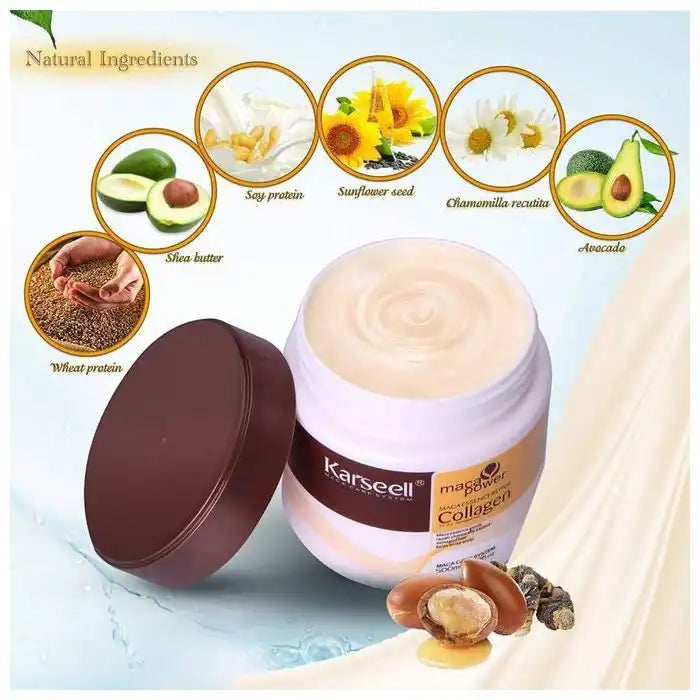ماسك الكولاجين وخلاصة الماكا الأصلي لترميم وتنعيم الشعر (100ml) من Karseell