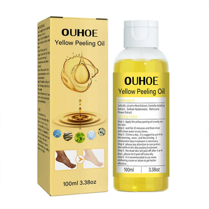 زيت التقشير الأصفر المقشر والمفتح للمناطق الخشنة والجسم من OUHOE